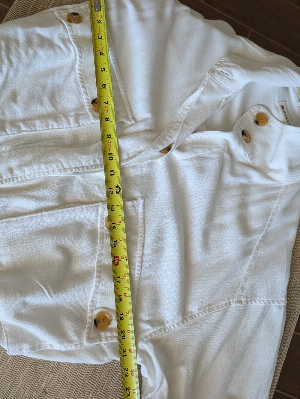 BlankNYC Cream Women's Lightweight Button-Front Utility Jacket XS - Picture 12 of 12
